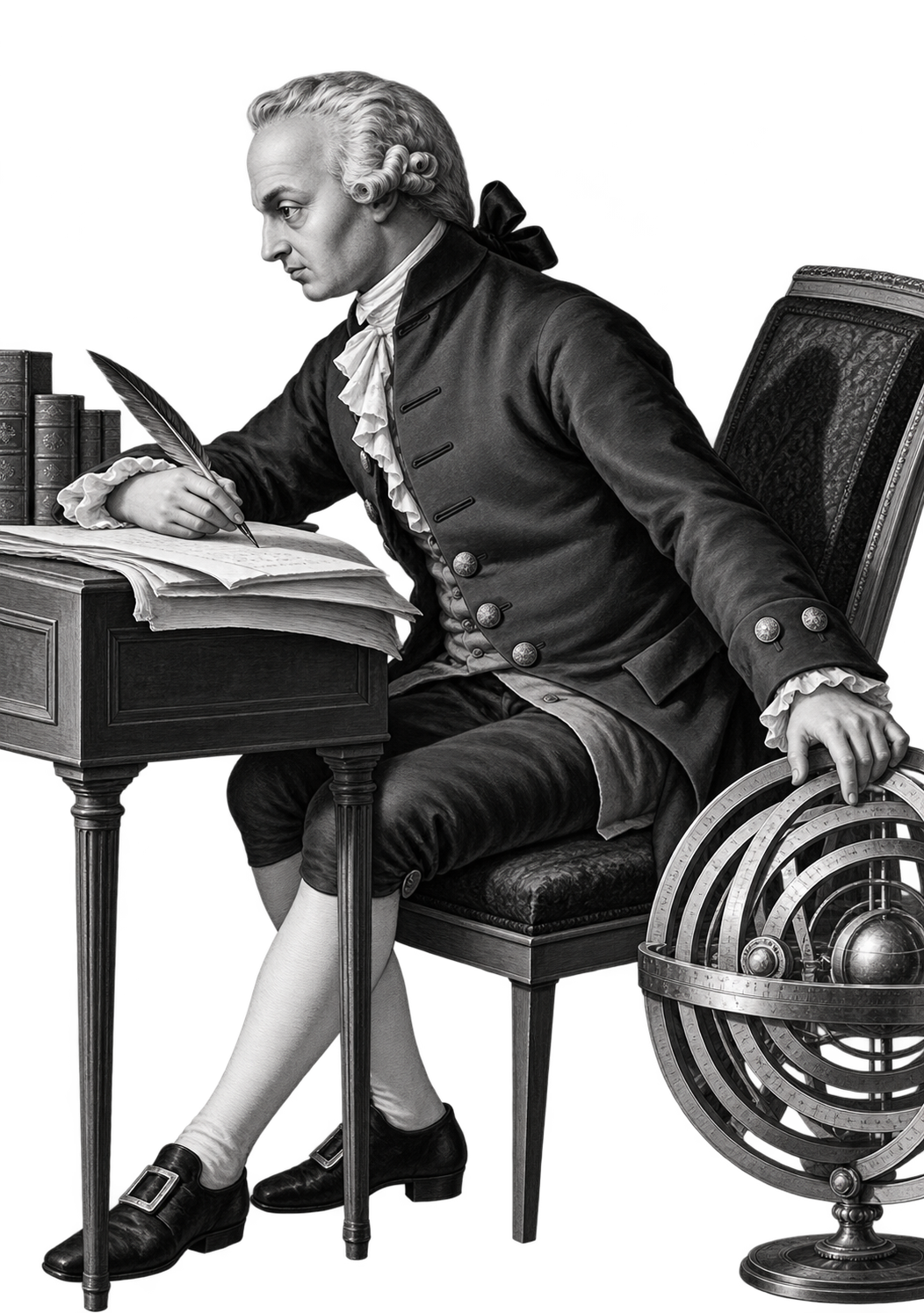 Black-and-white portrait of Immanuel Kant