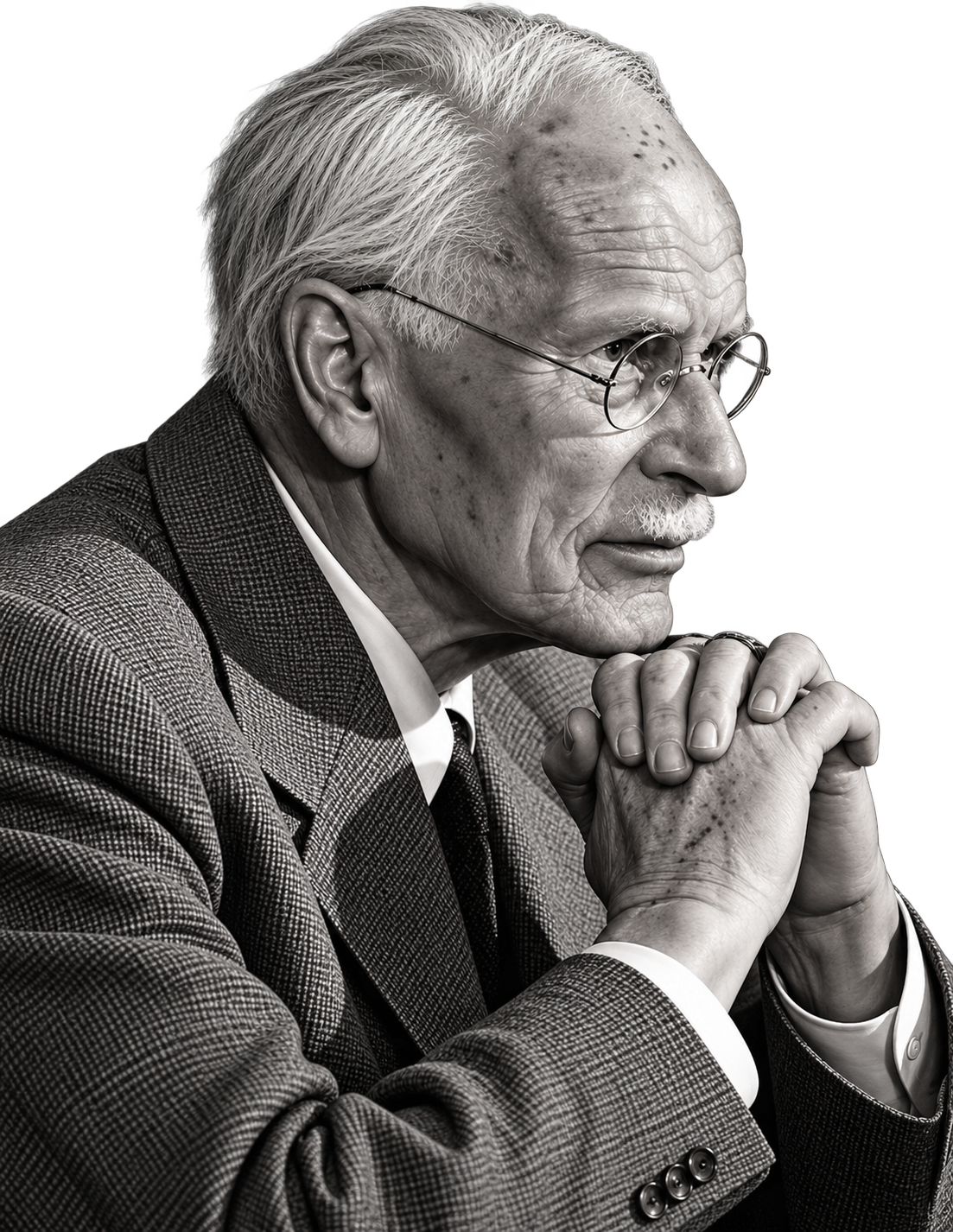 Black-and-white portrait of Carl Gustav Jung